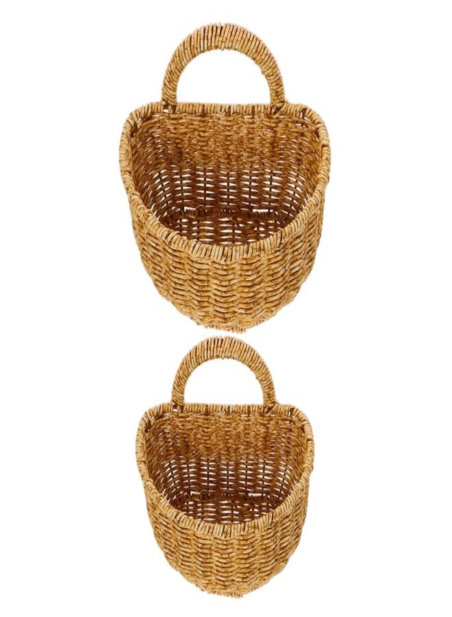 CAXUSD Handwoven Kitchen Storage Basket Set 7.1X6.1X5.5 Inch Wall Hanging Organizer for Garlic Ginger Vegetables with Air Circulation and Design - Image 4